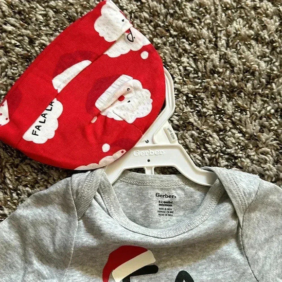 Gerber Baby 3 Pc Holiday FA LA LA Pants Set Size 0-3 Months NWT - Picture 3 of 3